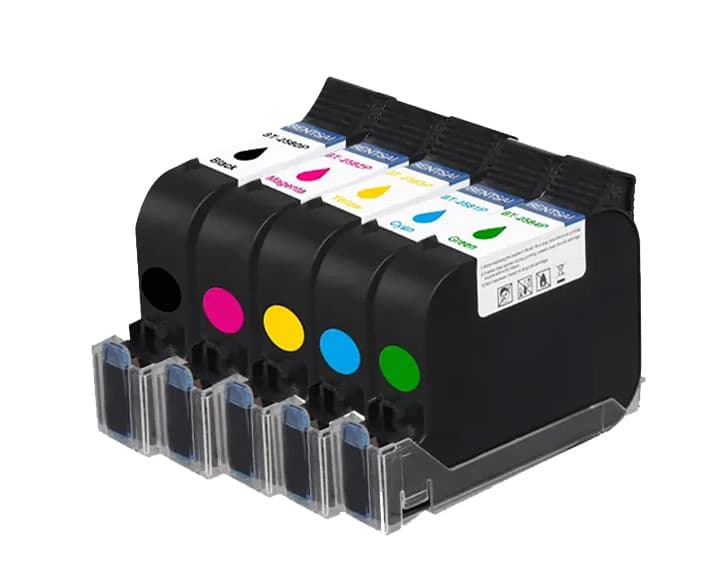 Superficie de aluminio marcada con tinta de inyección Bentsai